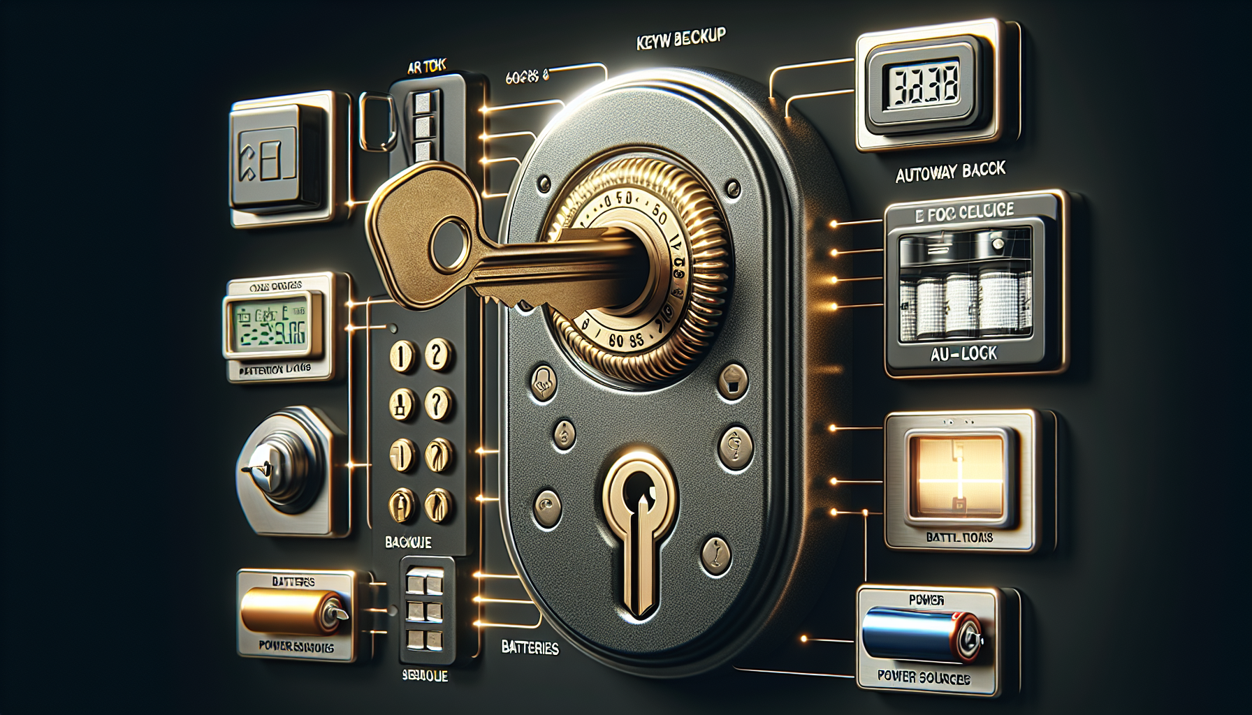 Illustration of key features of top-rated keypad locks